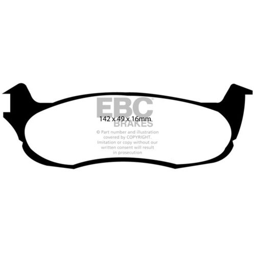Disc Brake Pad SetYellowstuff Street And Track Brake Pads Rear EBC